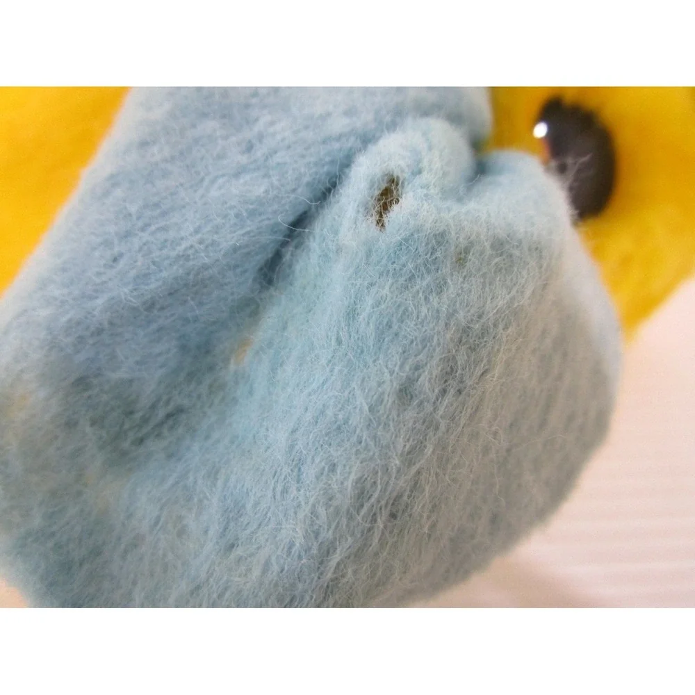 Vintage Russ Berrie Mealy Mouse Plush Beanie Stuffed Toy Yellow Blue 1977 USA